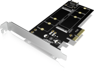 RaidSonic PCIECARD 1XM.2SATASSDTO SATA3.0 + 1X M.2 PCIE SSD TO PCIE X4