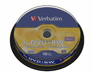 Verbatim - DVD+RW 10db/cs [ cake box | 4.7GB | 4x ] - 43488