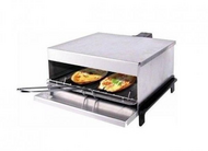 CROWN - CEPG-800 retro party grill és melegszendvicssütő, beltéri és kültéri használatra, olajleeresztő, 800W