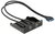 Delock USB 3.0 pinheader -> 2 USB 3.0 A F/F előlapi kivezetés 3,5 és 5,25" fekete (61896)